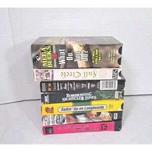 Lot Of 7 Vtg Hunting VHS Tapes Lohman Whitetail Mossy Oak Mega Buck Turkey